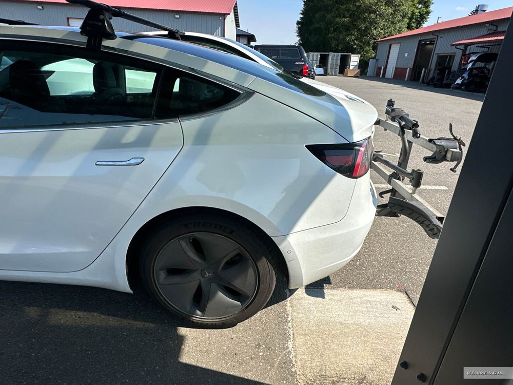 Tesla Model 3 after rear bumper repair, reassembled and finished